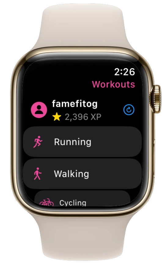 FameFit Watch App